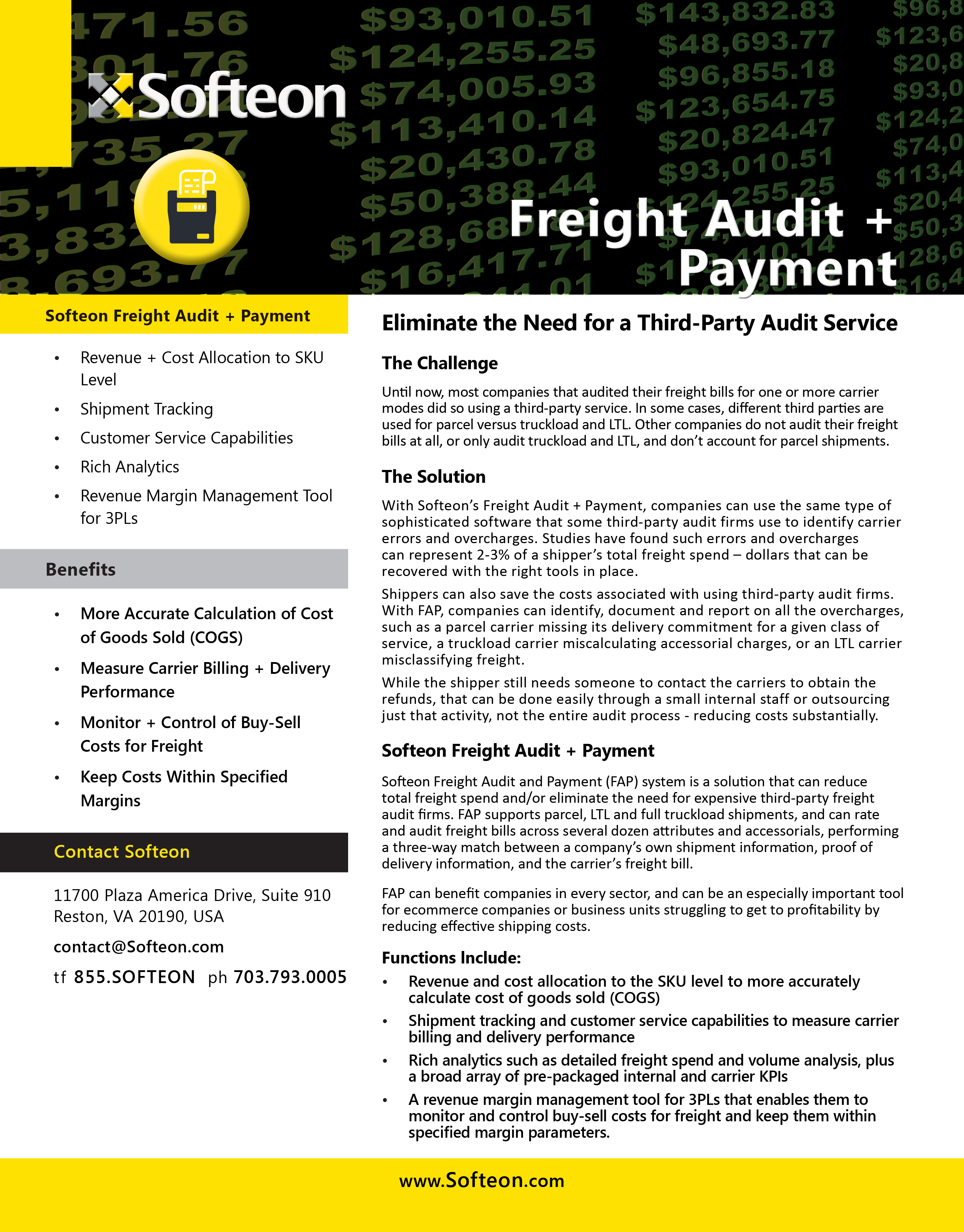 Softeon Freight Audit & Payment