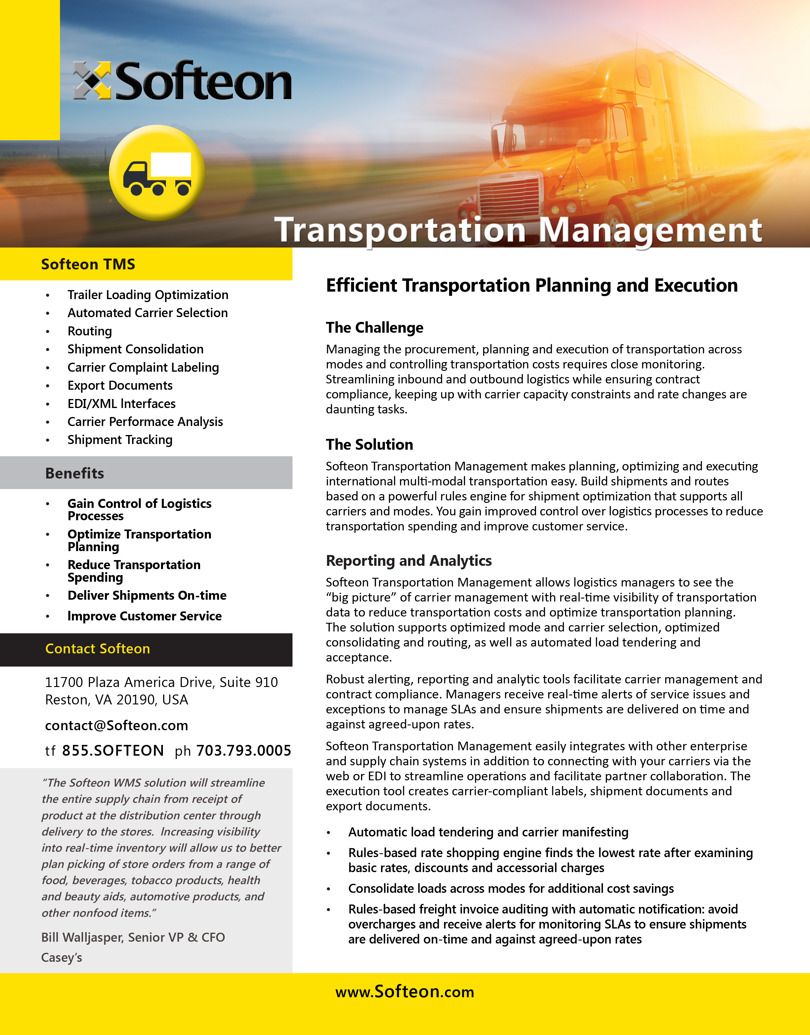 Softeon Transportation Management System